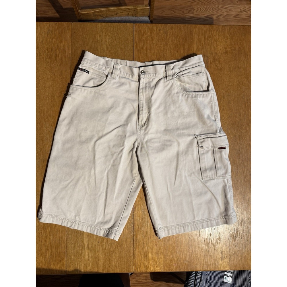 FUBU‎ The Collection Shorts 40 Khaki Carpenter Utility Y2K Streetwear Hip Hop